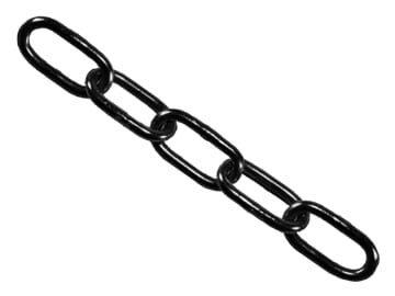 Faithfull | Black Japanned Chain 4mm x 30m Reel - Max. Load 120kg