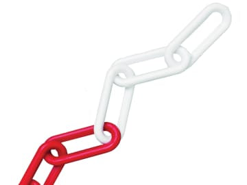 Faithfull | Plastic Chain 8mm x 12.5m Red / White