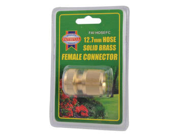 Faithfull | Brass Female Hose Connector 12.5mm (1/2in)