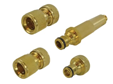 Faithfull | Brass Nozzle & Fittings Kit 4 Piece 12.5mm (1/2in)