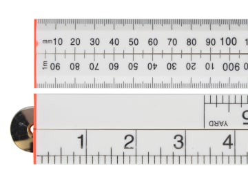 Faithfull | Folding Rule White ABS Plastic 1m (36in)
