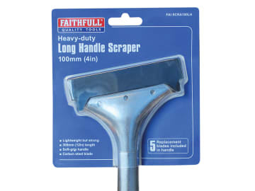 Faithfull | Heavy-Duty Long Handled Scraper 100mm (4in)
