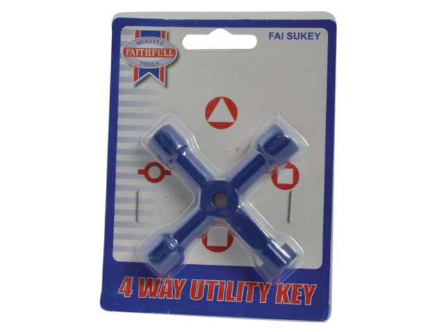 Faithfull | 4 Way Services Utility Meter Key
