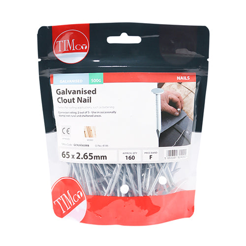 Timco | Clout Nail Galv 65 x 2.65