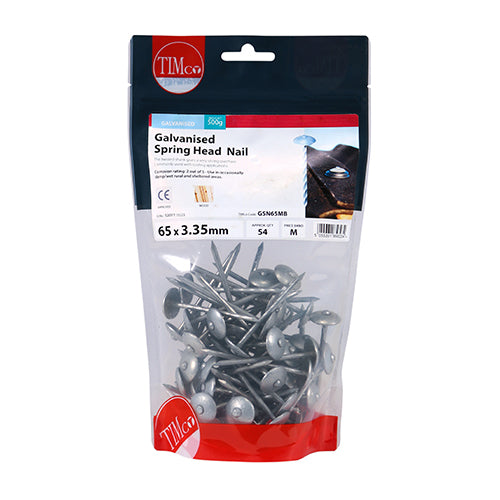 Timco | Galvanised Spring Head 65 x 3.35