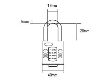Squire | Combination Padlock 4-Wheel 40mm