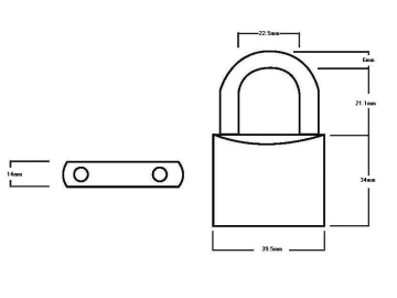 Squire | Lion Brass Padlocks 5-Pin 40mm Twin Pack (2 x LN4KA)