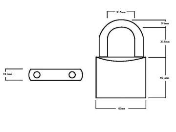 Squire | Lion Brass Padlock 60mm