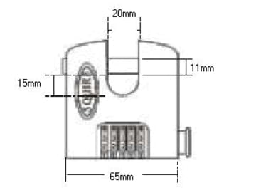 Squire | SHCB65 Stronghold Re-Codable Padlock 4-Wheel