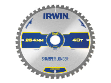 Irwin | Construction Mitre Circular Saw Blade 254 x 30mm x 48T ATB/Neg