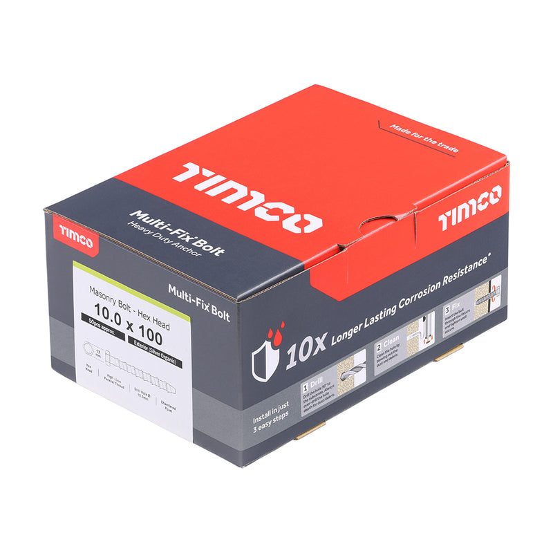 Timco | Multi-Fix Bolt Hex Head 10 x 100