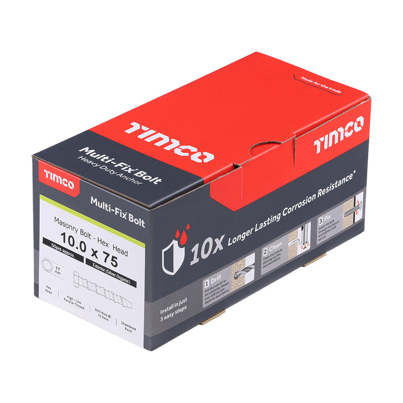 Timco | Multi-Fix Bolt Hex Head 10 x 75