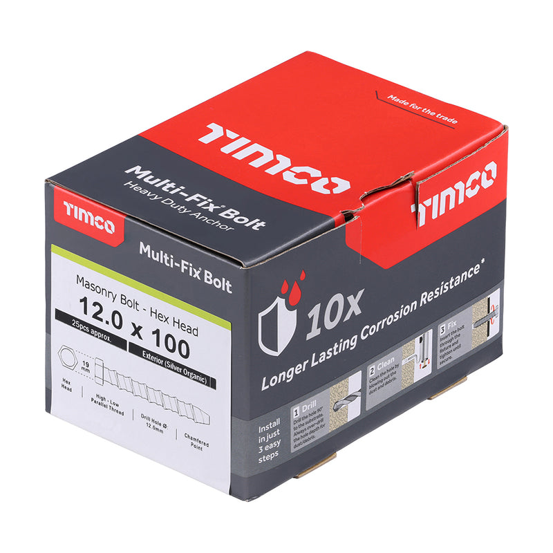 Timco | Multi-Fix Bolt Hex Head 12 x 100