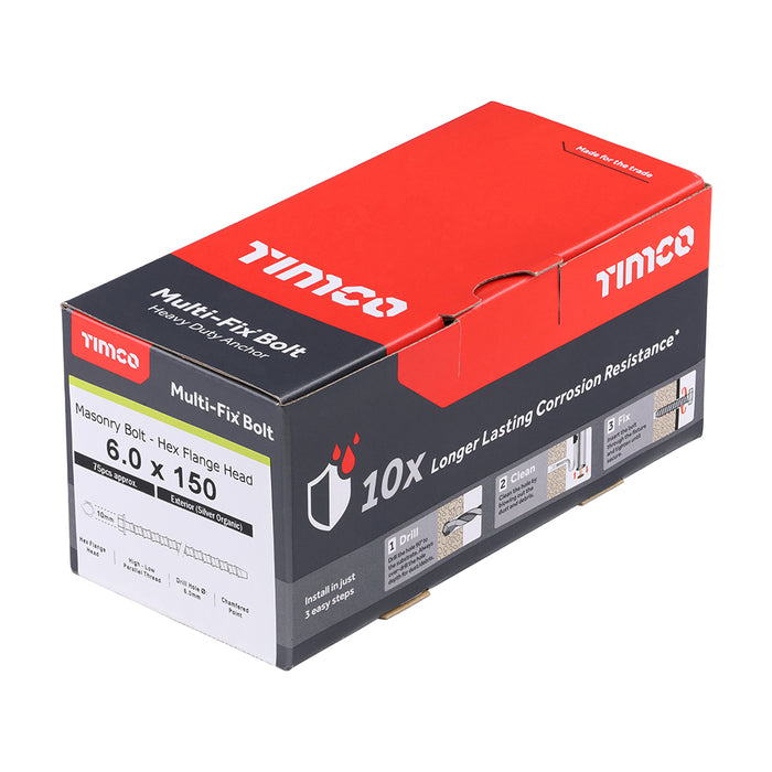 Timco | Multi-Fix Bolt Flange Head 6.0 X 150