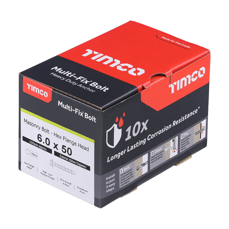 Timco | Multi-Fix Bolt Flange Head 6.0 X 50
