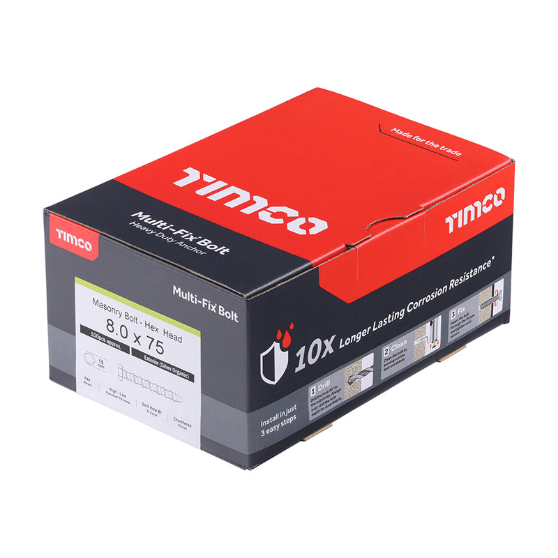 Timco | Multi-Fix Bolt Hex Head 8.0 X 75