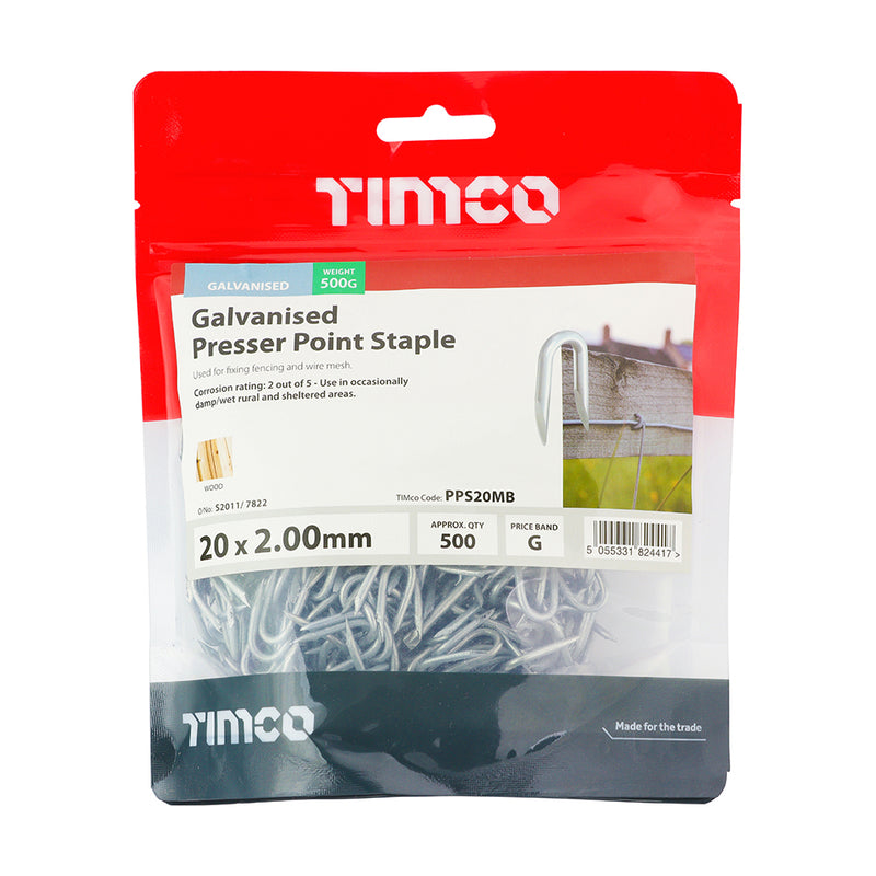 Timco | Pressure Point Staple 20 x 2.65
