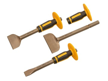 Roughneck | Bolster & Chisel Set with Non-Slip Guards, 3 Piece