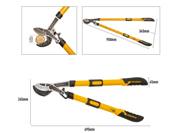 Roughneck | XT Pro Telescopic Anvil Loppers 695 - 945mm