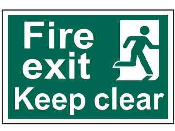 Scan | Fire Exit Keep Clear Sign