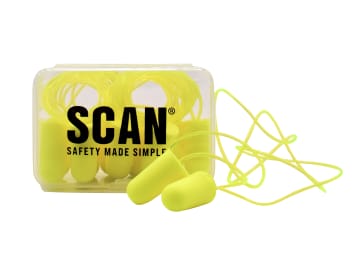 Scan | Foam Earplugs + Cord (6 Pairs)