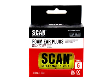 Scan | Foam Earplugs + Cord (6 Pairs)