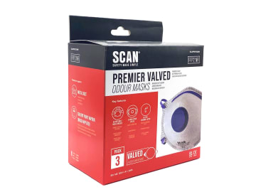 Scan | Moulded Disposible Odour Mask Valved (3 Pack)