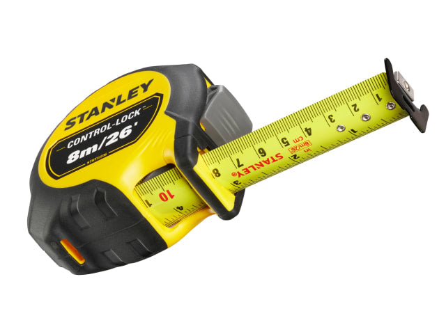 STANLEY® CONTROL-LOCK 8M/26' (25mm wide) Tape Measure