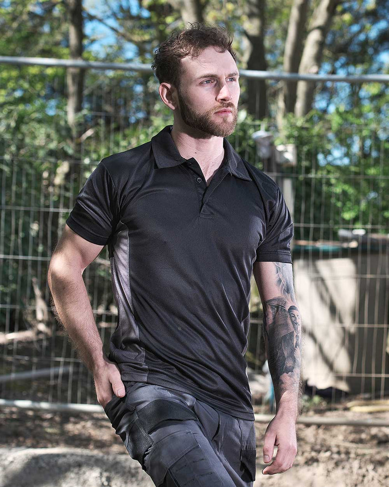 TUFFSTUFF ELITE POLO SHIRT BLACK