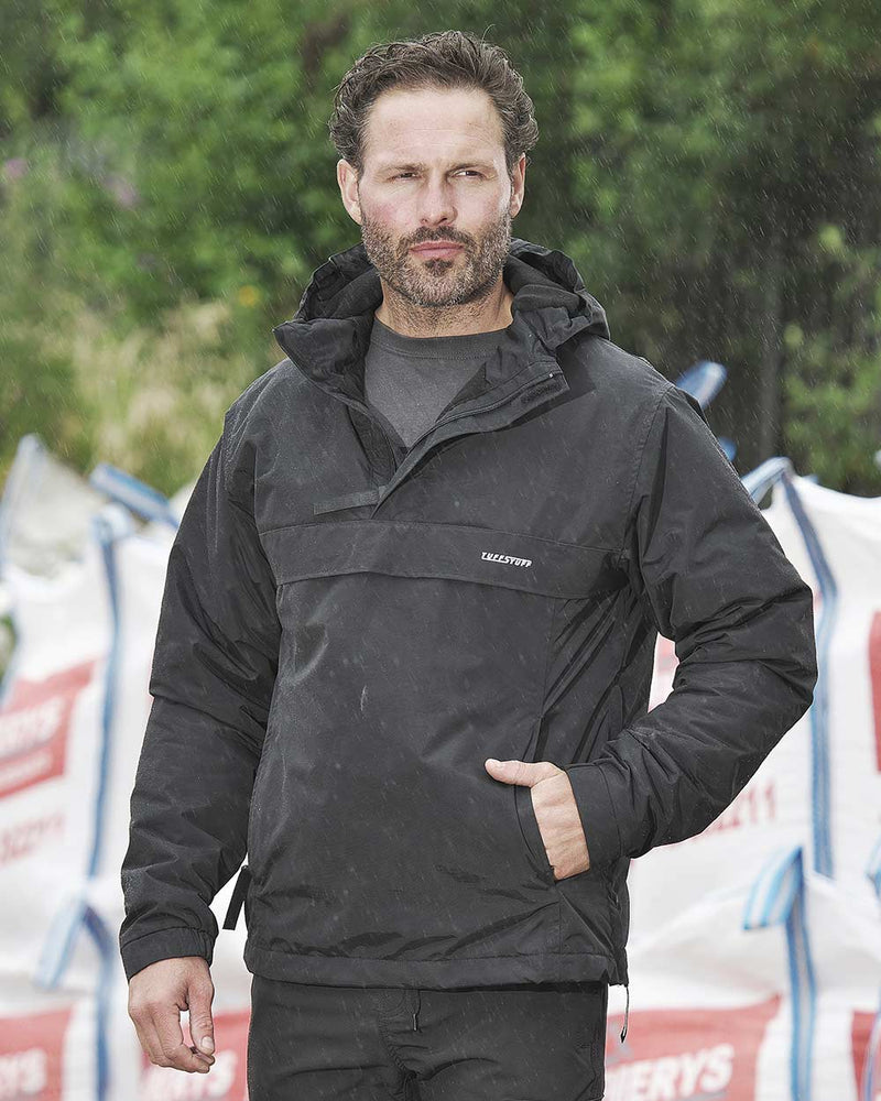 TUFFSTUFF SUTHERLAND LINED WINDBREAKER BLACK