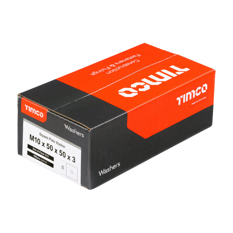 Timco | Square Plate Washers - Zinc M10