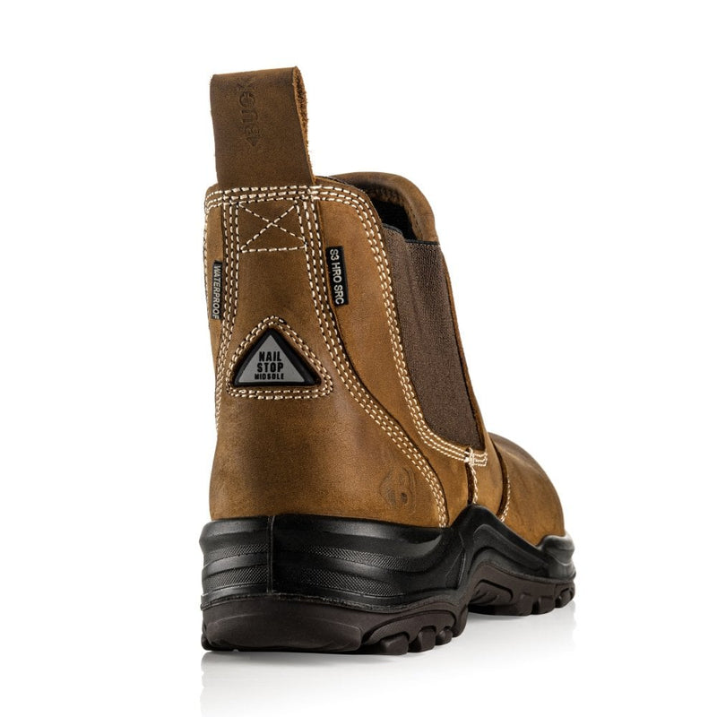 Buckbootz Brown Lightweight Waterproof Safety Dealer Boot - Dealerz