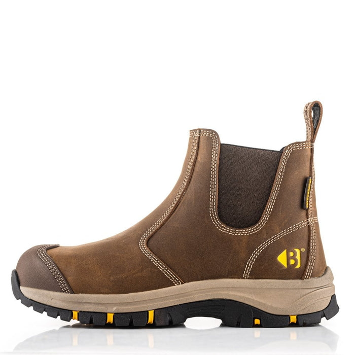BUCKBOOTZ Wizardz® Leather Safety Dealer Boot Brown