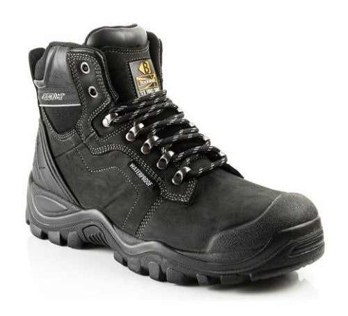 Buckbootz Buckshot Black Hiker Style Waterproof Safety Lace Boot BSH009