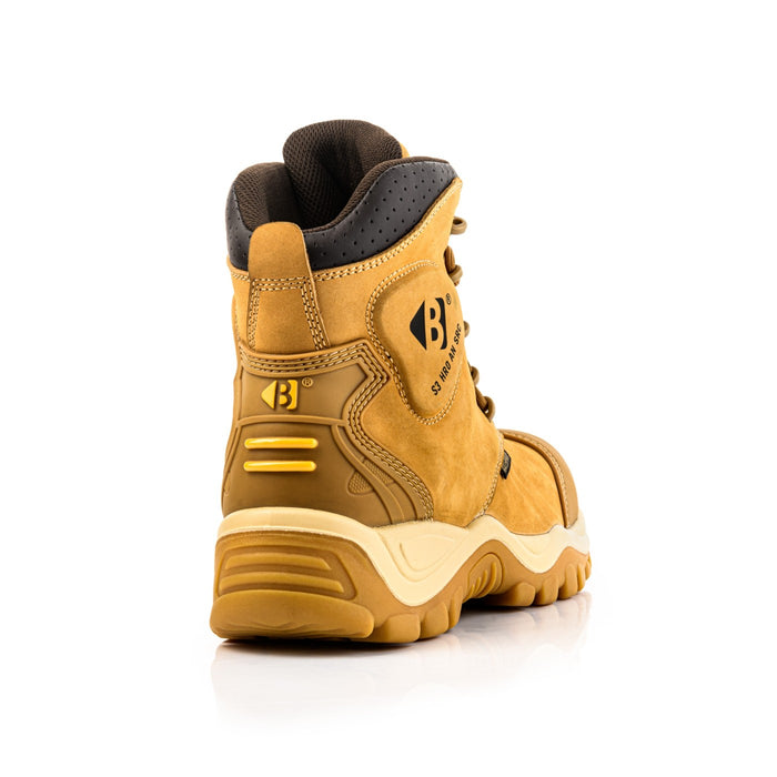 Buckbootz Buckshot Honey Lace Safety Boot with Ankle Protection BSH012 S3 HRO AN SRC