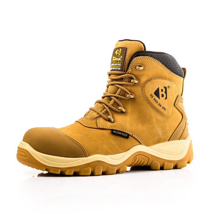 Buckbootz Buckshot Honey Lace Safety Boot with Ankle Protection BSH012 S3 HRO AN SRC