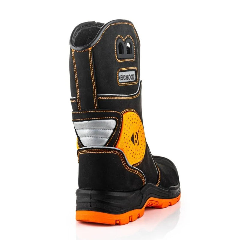 Buckbootz Buckzviz Rigger Boot Black/Hi-Vis Orange - BVIZ5BKOR