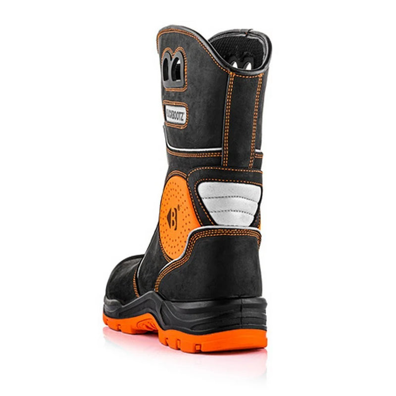 Buckbootz Buckzviz Rigger Boot Black/Hi-Vis Orange - BVIZ5BKOR
