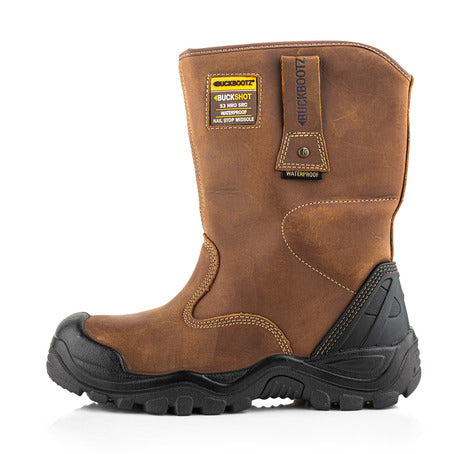 Buckbootz Buckshot Brown Safety Rigger Boot BSH010