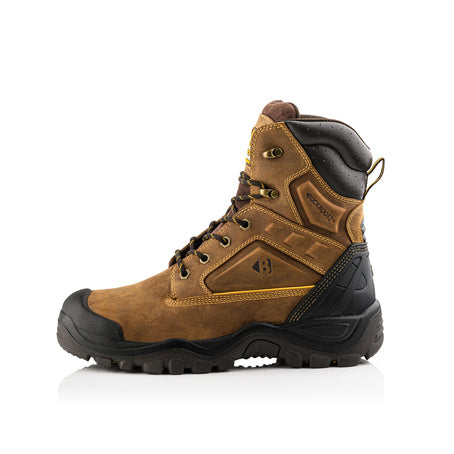 Buckbootz BSH011  Buckshot High Leg Safety Lace Boot Brown