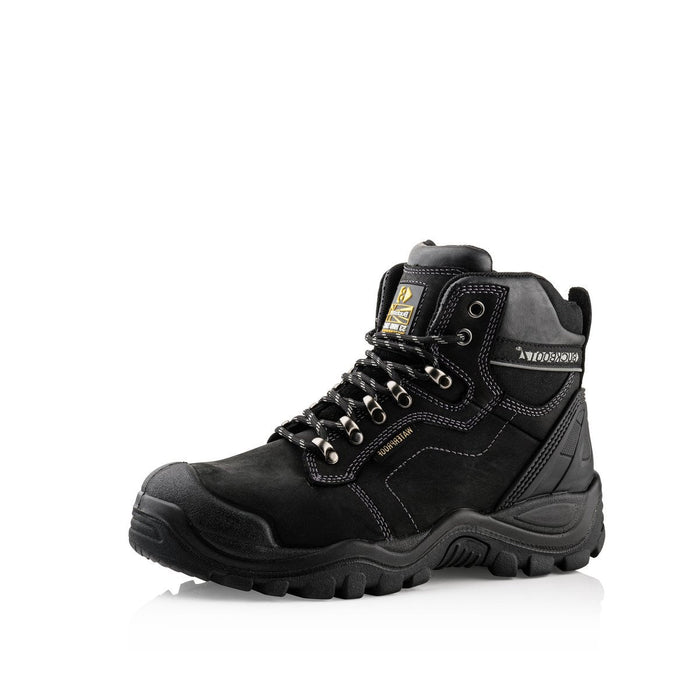 Buckbootz Buckshot Black Hiker Style Waterproof Safety Lace Boot BSH009