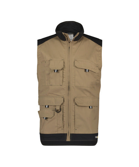 DASSY® Faro - Two-tone sleeveless work jacket