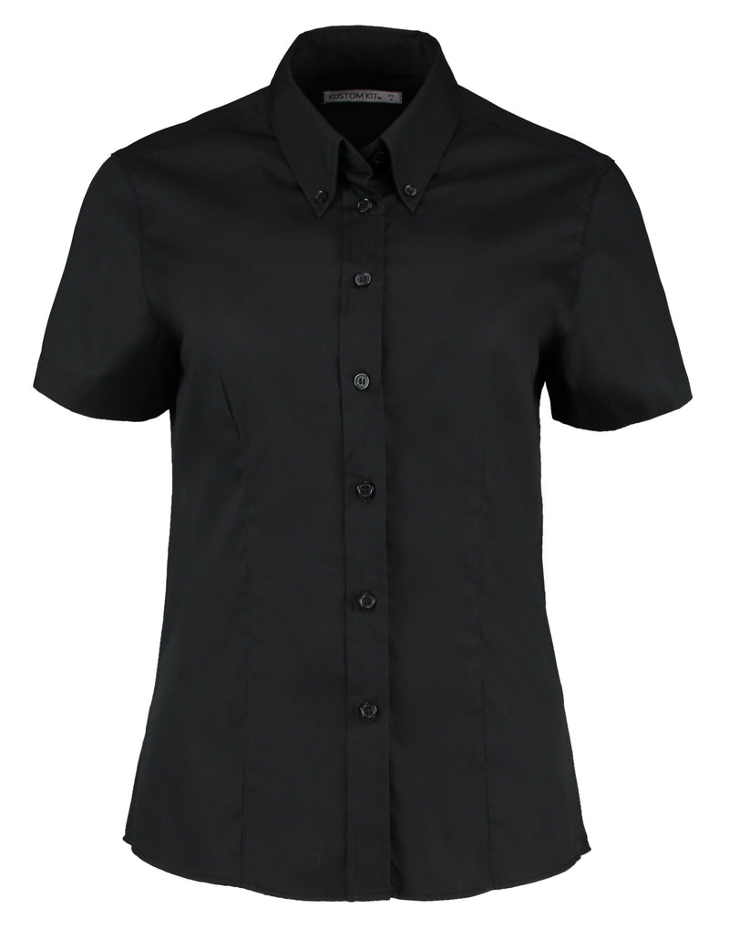 Kustom Kit Lady SS Tailored Oxford Shirt