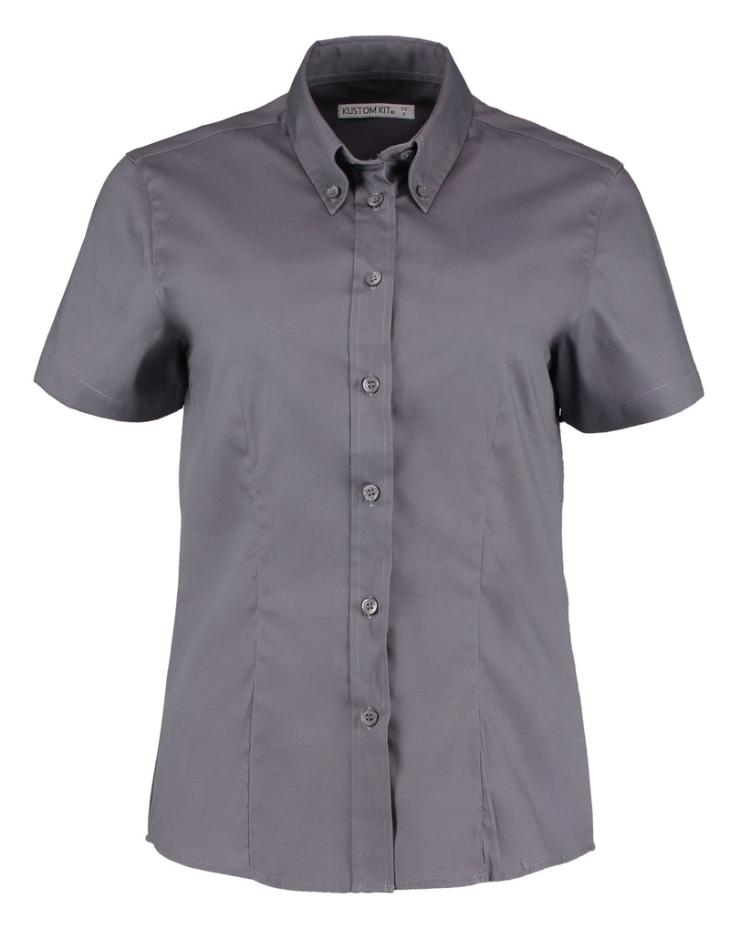Kustom Kit Lady SS Tailored Oxford Shirt