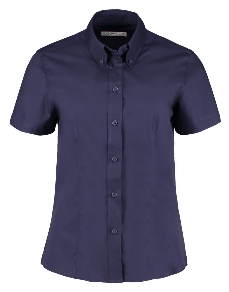 Kustom Kit Lady SS Tailored Oxford Shirt