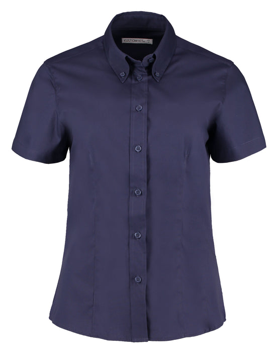 Kustom Kit Lady SS Tailored Oxford Shirt