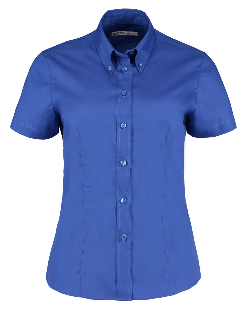 Kustom Kit Lady SS Tailored Oxford Shirt
