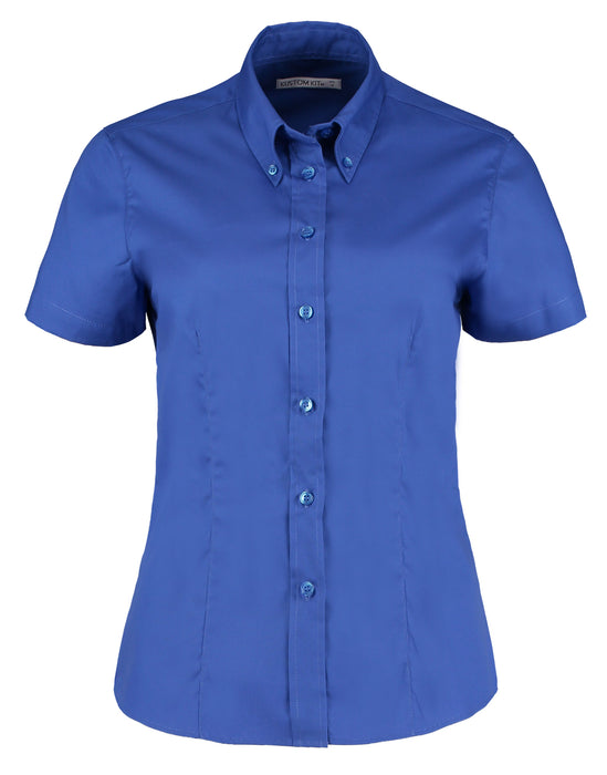 Kustom Kit Lady SS Tailored Oxford Shirt