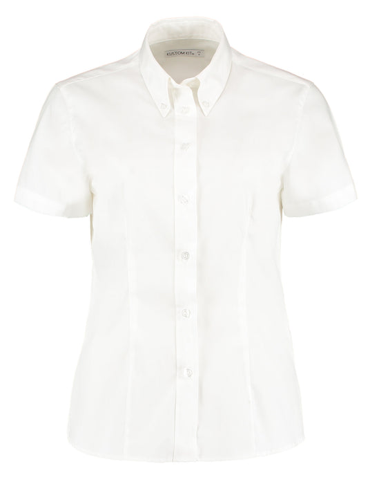 Kustom Kit Lady SS Tailored Oxford Shirt
