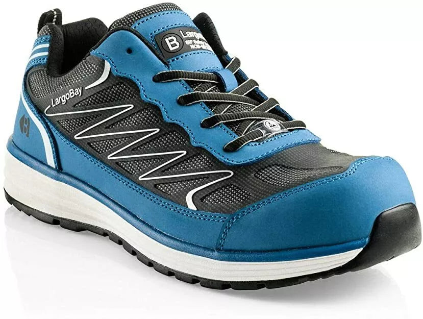 Buckbootz Tradez Blue Mens Safety Lace Trainer - GUYZ